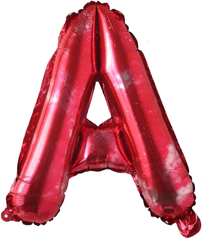 Happy Birthday Balloons, Aluminum Foil Banner Balloons for Birthday Party Decorations and Supplies (Starry Red)