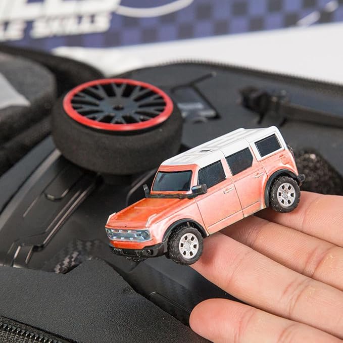 WL 6405-C 1/64 FPV RC Car, Full Proportional Mini Remote Control Car with APP Auto-Pairing, WiFi Module Control, Camera - Includes Storage Case ＆ Tow Trailers (RTR Version)