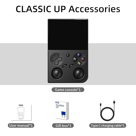 Classic Up Retro Handheld Game Console,Portable Game with 3.5 Inch IPS Screen,with 64G TF Card Pre-Installed 4353 Games Supports 5G WiFi Bluetooth HDMI and TV Output 35XXPRO