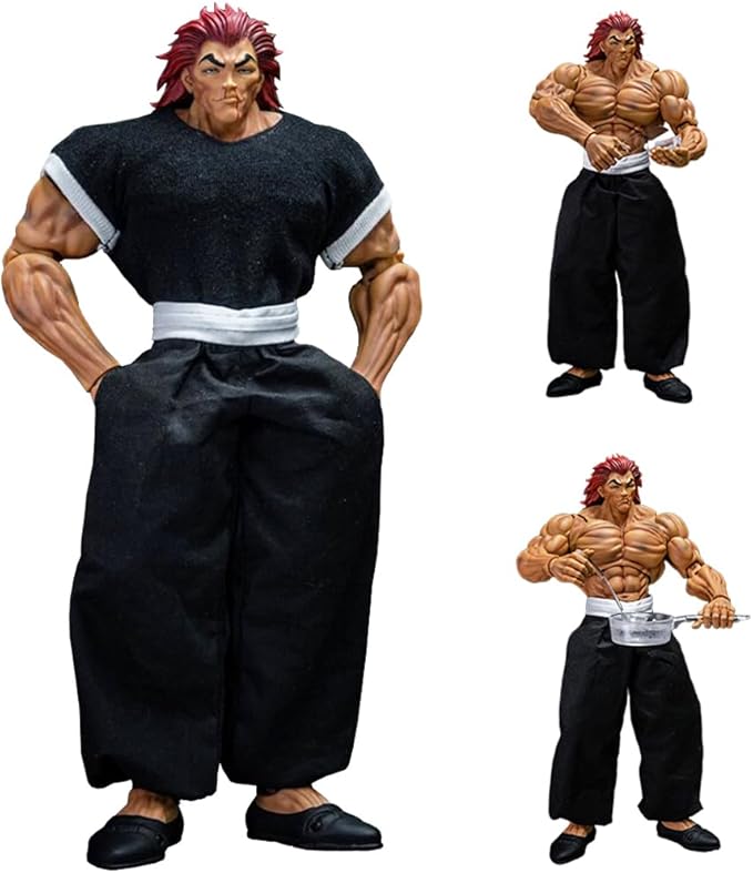 Hanma Yujiro Action Figure 19CM Anime Figure Yujiro Statue Model, Joints Movable Cartoon Manga Figure Handmade Collectible Desktop Decoration for Fans