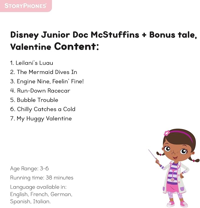 STORYPHONES StoryShield, Disney Junior Screen-Free Audio Storytelling Disk Featuring Doc McStuffins