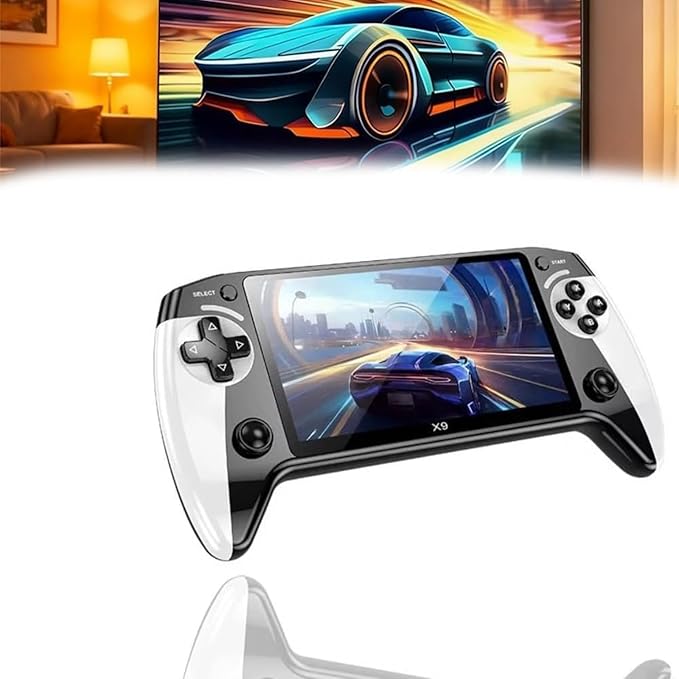 X9 Retro Handheld Game Console, 2026 New Retro Game Console, 8gb with HD 5.5-Inch IPS Screen, 20000+ Built-in Games, Handheld Emulator Supports Connection to TV, for Any Age Group (1Pc)