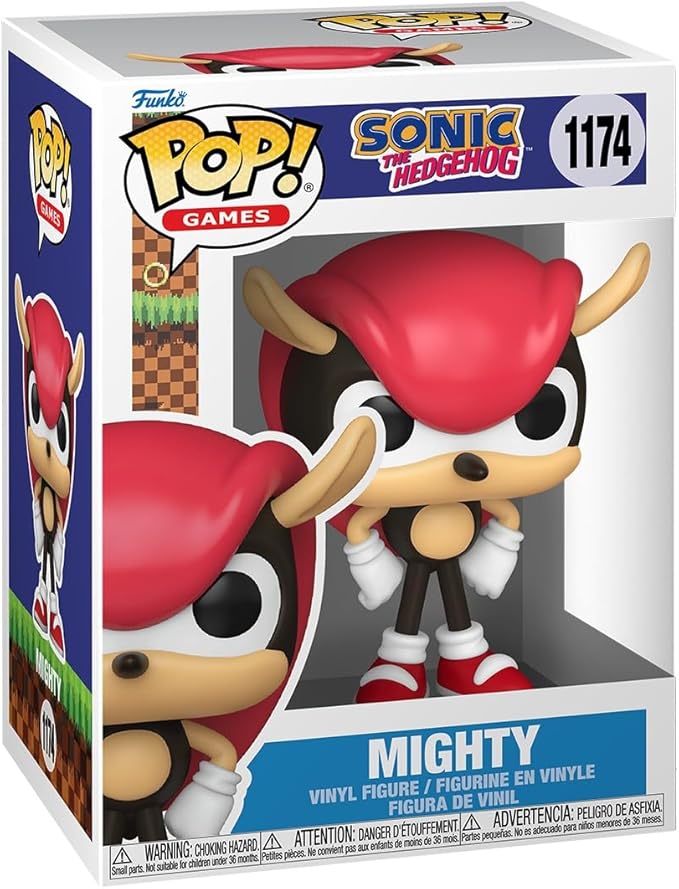 Funko Pop! Games: Sonic The Hedgehog - Mighty - Collectable Vinyl Figure - Gift Idea - Official Merchandise - Toys for Kids & Adults - Video Games Fans - Model Figure for Collectors