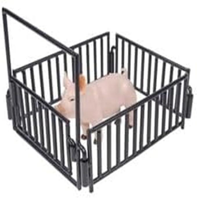 Little Buster Toys Hog, Lamb & Goat Stall | 1:16 Scale All-Metal Livestock Pen Accessory | Realistic Farm & Ranch Display Toy | Holiday Collectible Gift for Livestock Enthusiasts & Farm Toy Collectors