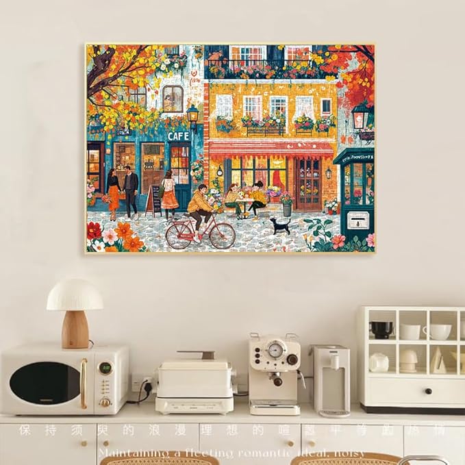 Jigsaw Puzzles for Adults 1000 Pieces, Interlock Perfectly Letter on Back No Dust, Home Decor Birthday Party Gift Toy for Men Women Elders Seniors, 1:1 Poster-Romantic Time
