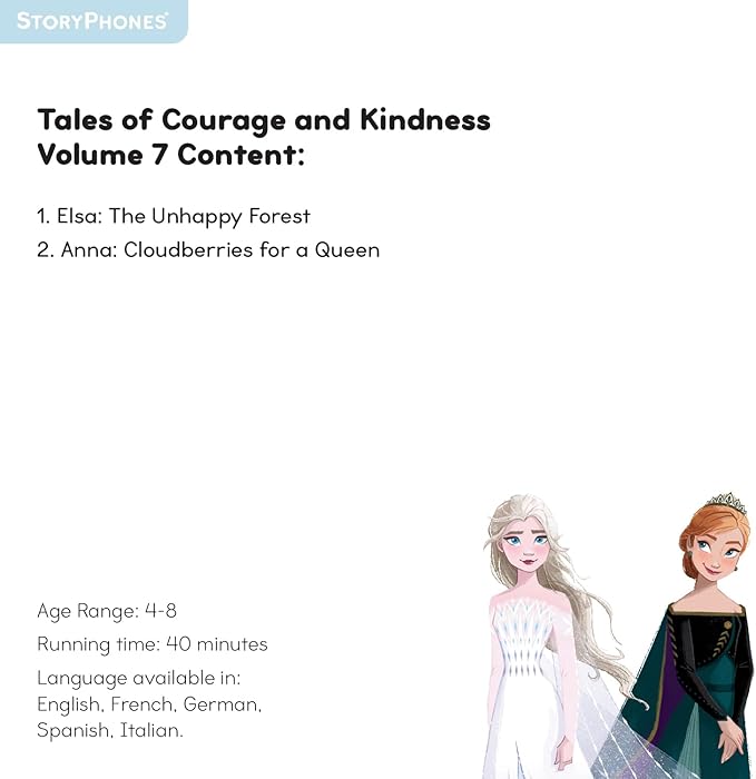 StoryShield, Disney Tales of Courage and Kindness Vol.7, Screen-Free Audio Storytelling Disk Featuring Elsa and Anna