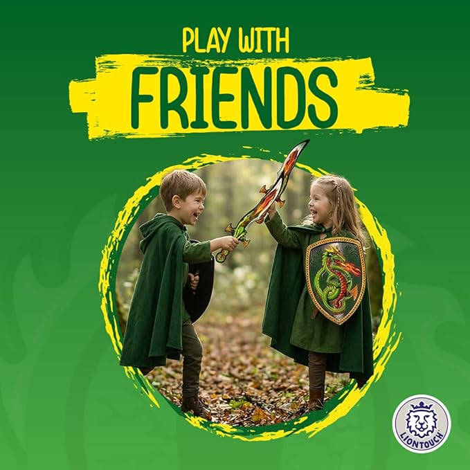 Liontouch - Dragon Slayer Foam Sword & Shield Set - 3+ Years | Pretend Play Toy Weapons for Toddlers & Kids in Fantasy Style | Made of Durable & Safe Foam | Battle Accessories for Dress Up & Costumes