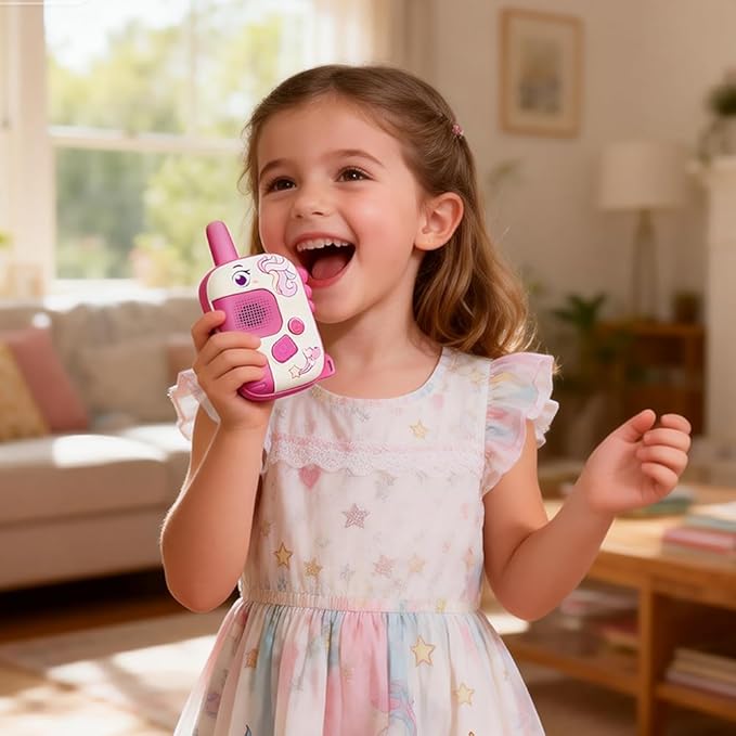 Walkie Talkie Suitable for Children Aged 3-9-2 Outdoor Adventure Toys with a Call Range of 1000 feet, Unicorn Toy, Birthday Gift, Easter Gift, Valentine's Day Gift for Children Aged 4 to 8