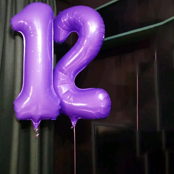 40 Inch Purple Number 20 Digital Balloon,Jumbo Mylar Foil Helium Balloon for 20 Balloons for Birthday Party,Wedding Anniversary Party Decorations