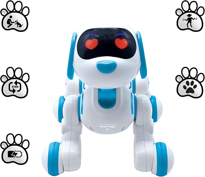 Lexibook Power Puppy® Jr - My Little Robot Dog - Robot Dog with Sounds, Music, Light Effects - Barks and Walks Like a Real Dog, Toy for Boys and Girls - PUP01