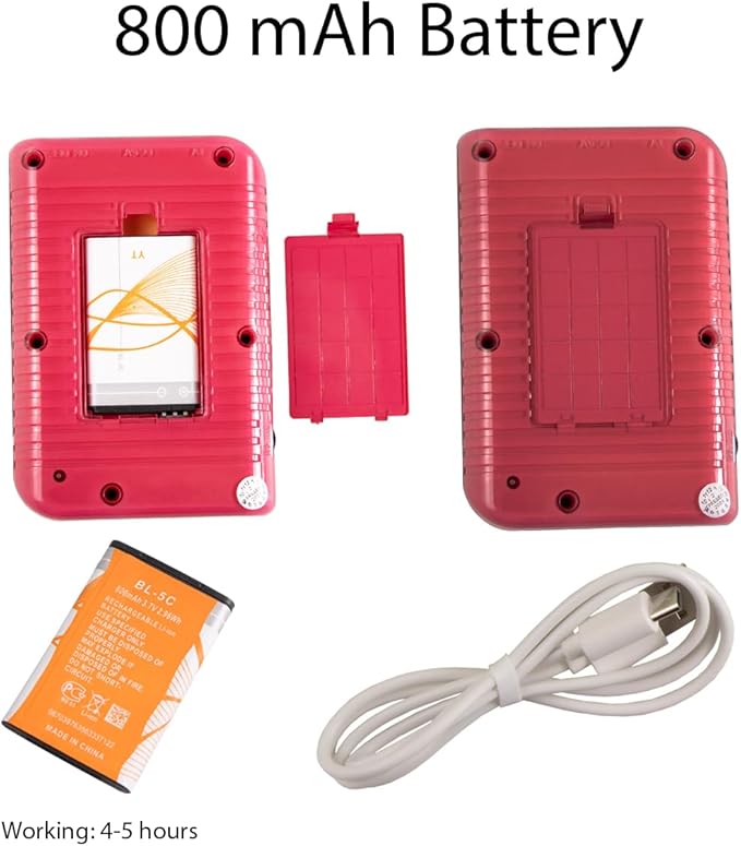 Retro Mini Game Machine with 400 Classical FC Games Handheld Game Console 2.8-Inch Color Screen Support for TV Output , Presents Birthday for Kids, Adults (Red)
