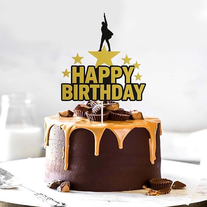 Broadway Musical Cake Topper - Theater Star Birthday Decoration, Musical Party Supplies for Kids & Adults