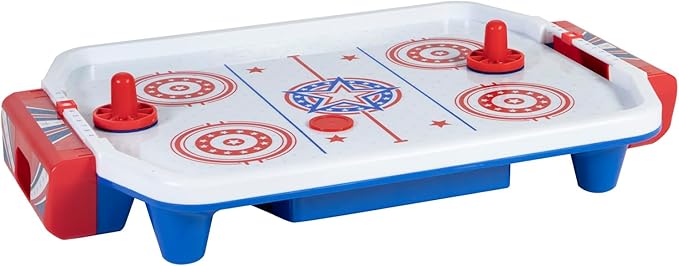 Merchant Ambassador Retro Arcade Electronic: Air Hockey - Tabletop Game, Powerful Airflow, 2 Players, Ages 6+