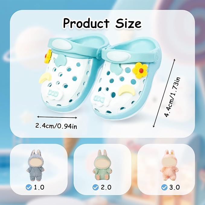 Doll Shoes, Premium Fashion Shoes for 17 Cm Doll Accessories Easter Gifts,Doll Dress Up Decoration Accessories Easter Gifts Wings (Pale Blue