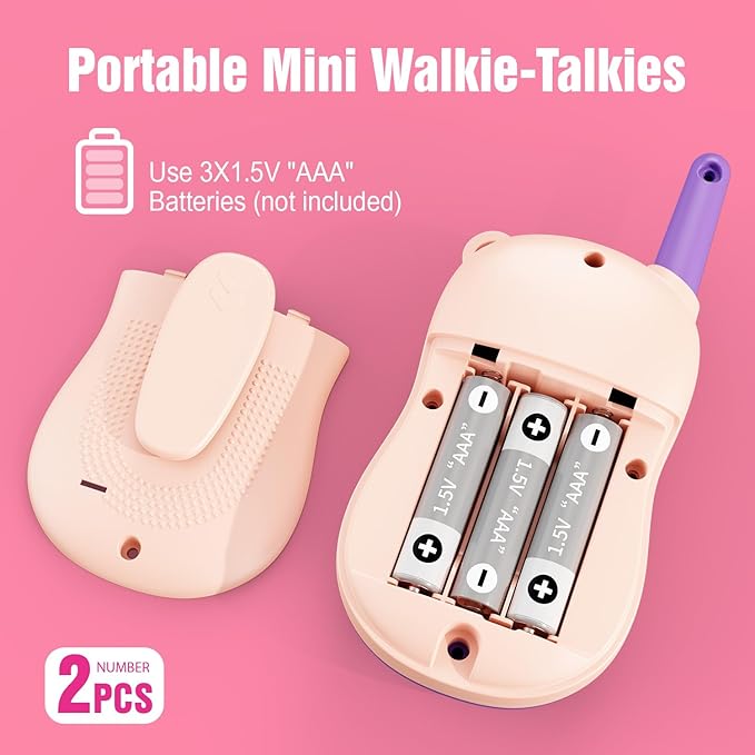 Walkie Talkies Toys for Girls:Mermaid Toys 2 Pack Walkie Talkies for Kids Toys 4 5-7 8 Year Old Girl Birthday Gifts for 4 5 6 7-9 Year Old, Camping Outdoor Game Easter Gifts Stocking Stuffers for Kids