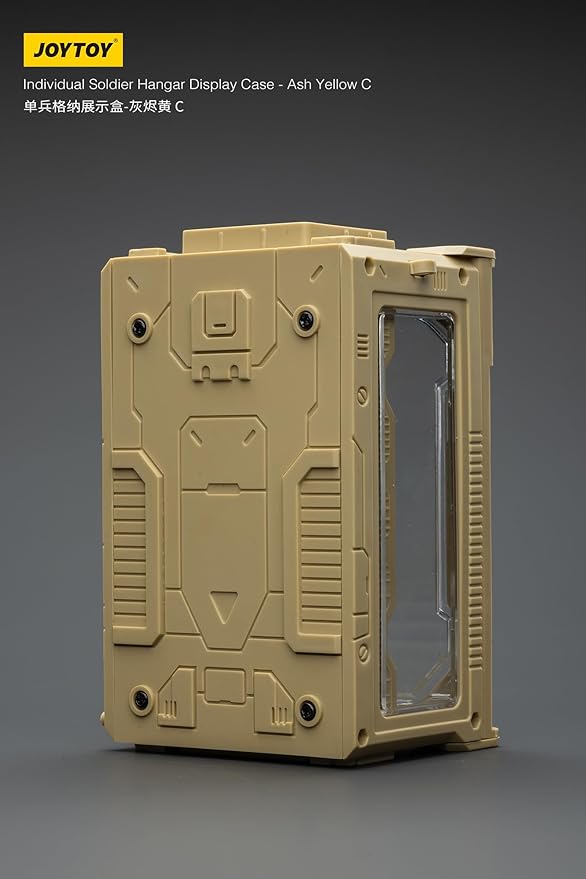 JOYTOY 5'' Display Box,Action Figures Display Case - Individual Soldier Hangar Display Case - Ash Yellow C - Dustproof Collectibles Box Ages 15+