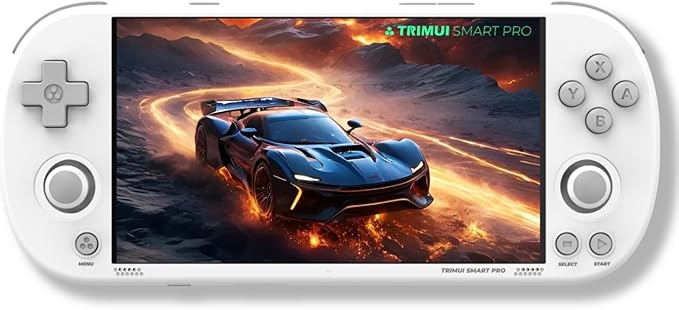 Trimui Smart Pro Handheld Game Console, Preinstalled Emulator Gaming System with 256GB TF Card - White [Linux]