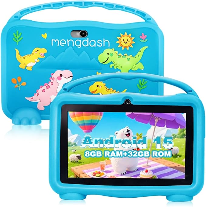 Kids Tablet, 7 inch Tablet for Kids, Educational Learning Toddler Tablet Android 15, 8(3+5) GB RAM+32GB ROM Storage, WiFi for Baby Girl boy Present 3-10(Blue)