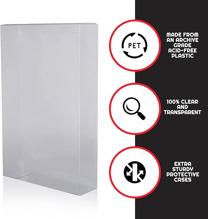 EVORETRO Plastic Box Case Protector for Hasbro Star Wars 40th Anniversary Edition 6 inches Carded Toy Action Figures - 12 Pack - 0.35mm Clear, Scratch, Dust, Impact, Resistant Protective Case