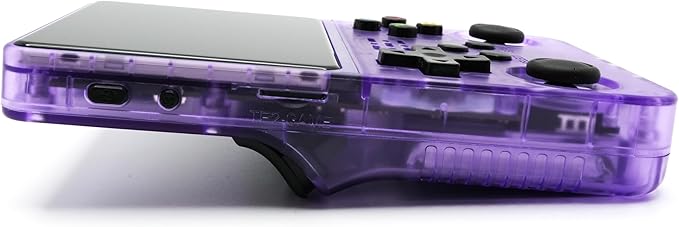 Retrotech R36S Handheld Video Game Console with Build-in 15000 Games (Purple Transparent)