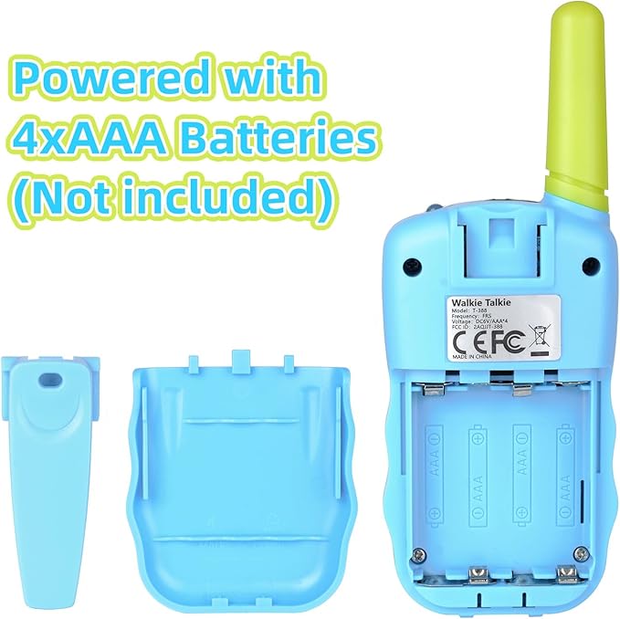 Walkie Talkies for Kids 22 Channels 2 Way Radio Toy Long Range for 3-12 Year Old Boys Girls with Backlit LCD Flashlight Outside Camping Hiking Christmas Birthday Gifts Toys (2 Pack Pinkred Bluegreen)