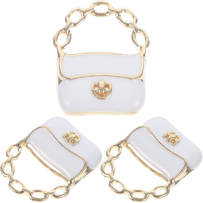 3Pcs Miniature Handbag Doll House Bags Decorate Doll Handbag Miniature Bag Model Mini Packet Chain Wallet Purse Spacer Charm Jewelry DIY Crafts Charm Tiny Purse