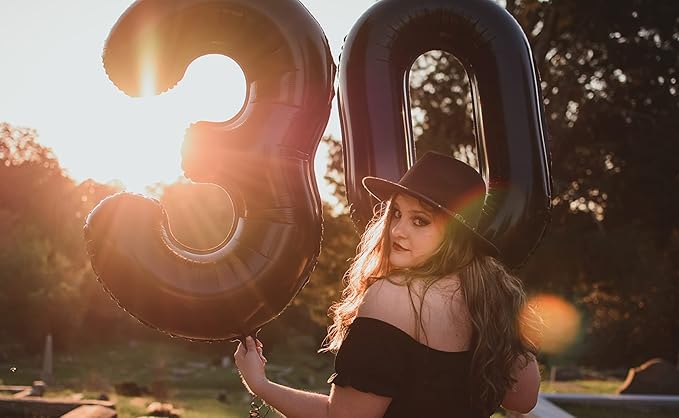 Number 0 Balloons 40 Inch Black Number Balloons for 10 20 30 40 50 60 70 80 90 100 Numbers Balloon Birthday Decorations Wedding Event Baby Shower