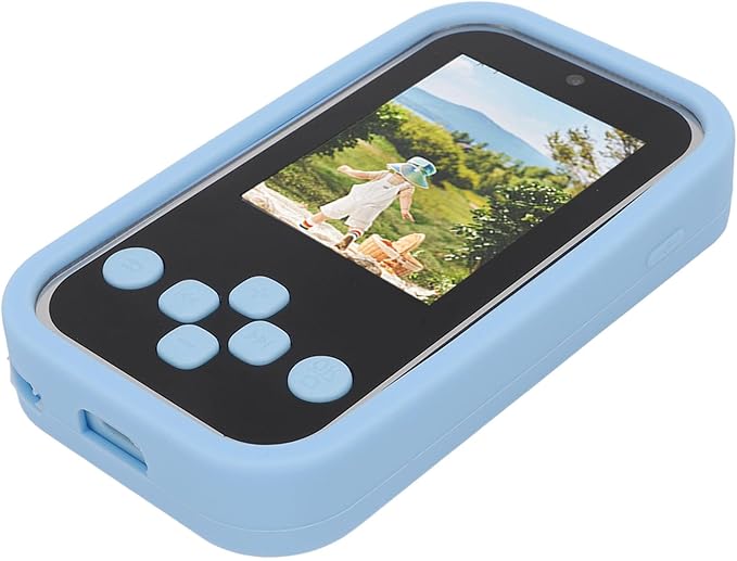 Tbest 96MP Digital Camera 2.4 Inch Display Multifunction High Definition 1920x1080 Dual Lens Portable MP3 Music Player Electronic Books for Kids Beginners Travelers ABS Black (Blue)
