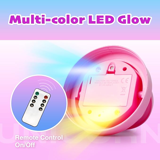 Terrarium Kit for Kids, Light Up Unicorn Toys for Girls 6-8, DIY Kids Arts and Crafts Kit with Remote Control, Preschool Learning & Education Science Kits & Toys, Gift Ideas for Birthday Xmas