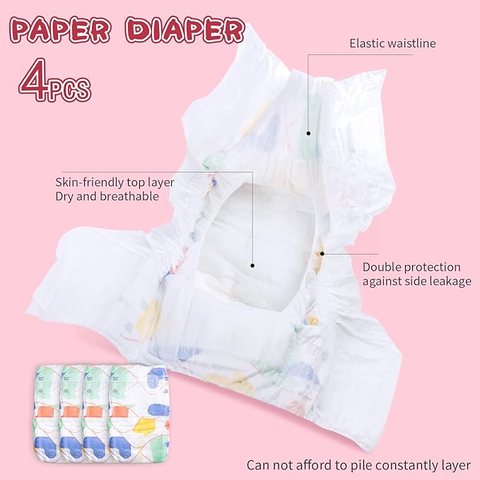 11Pcs Reborn Baby Doll Clothes 17-22 Inch Girl Floral Reborn Doll Clothes with Backpack Newborn Baby Outfits Diapers Bag & Fedding Bottle, Pretend Play Doll Accessories Set