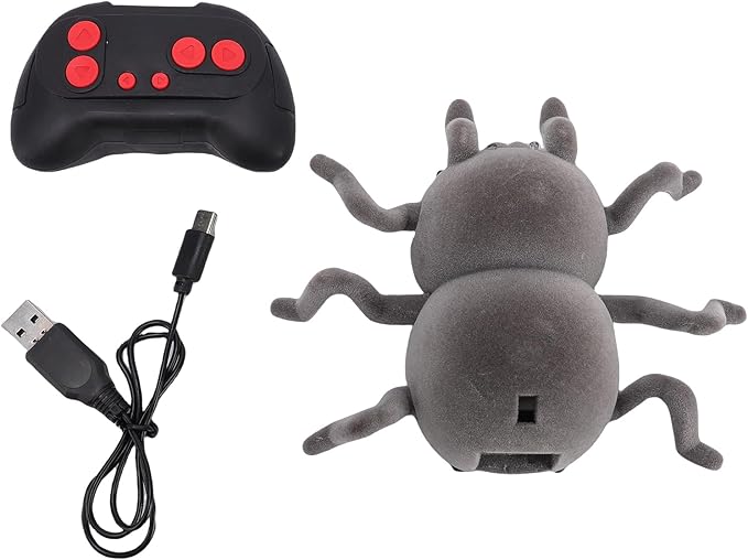 Remote Control Spider Toy, Dual Mode Wall Climbing Electronic Animal Toy with Movement, for Kids and Adults (Grey)