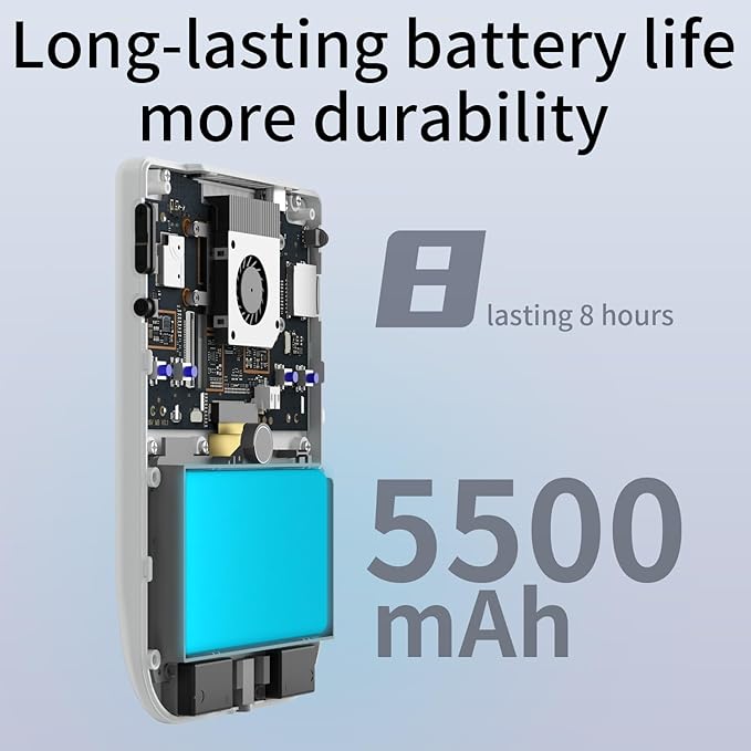 RG406V Android 13 Handheld Game Console 4" HD IPS 8GB RAM No Card RGB Lighting Game Player 5500mAh Battery Multi-Format Support Gray