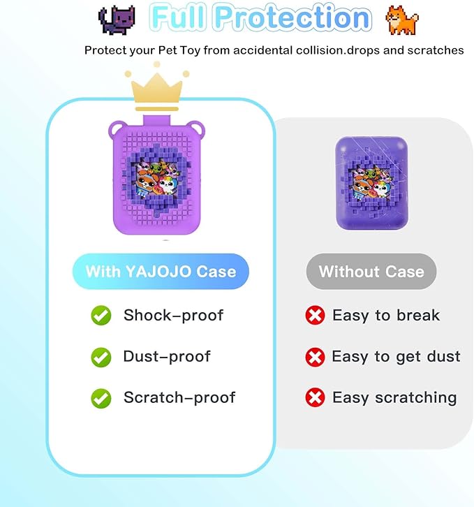 Silicone Case for Bitzee Interactive Toy Digital Pet, Protective Skin Cover for Bitzee Virtual Electronic Pets Accessories with Lanyard,Scratch Shock Protection,Purple