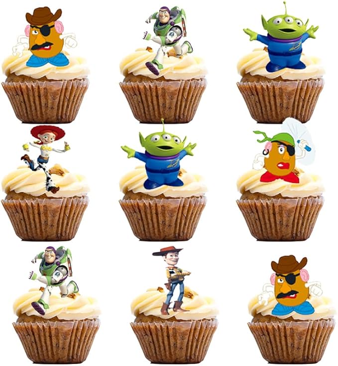 24pcs toy kids story Cake Toppers Cupcake Toppers Cake Decorations,toy kids story Birthday Party Supplies Decorations (13)