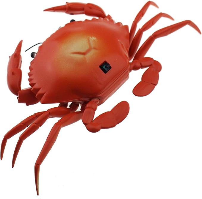 Tipmant RC Crab Animal Toy Remote Control Car Vehicle Electronic Fake Insect for Kids Birthday Gift Christmas Halloween (Red)