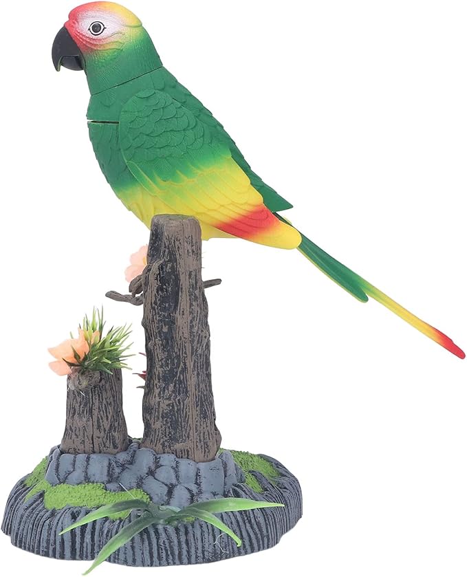 ZJchao Electric Voice Control Parrot Singing Toy for Kids Adults Mimicry Parrot Simulation Toy Entertainment (506H)