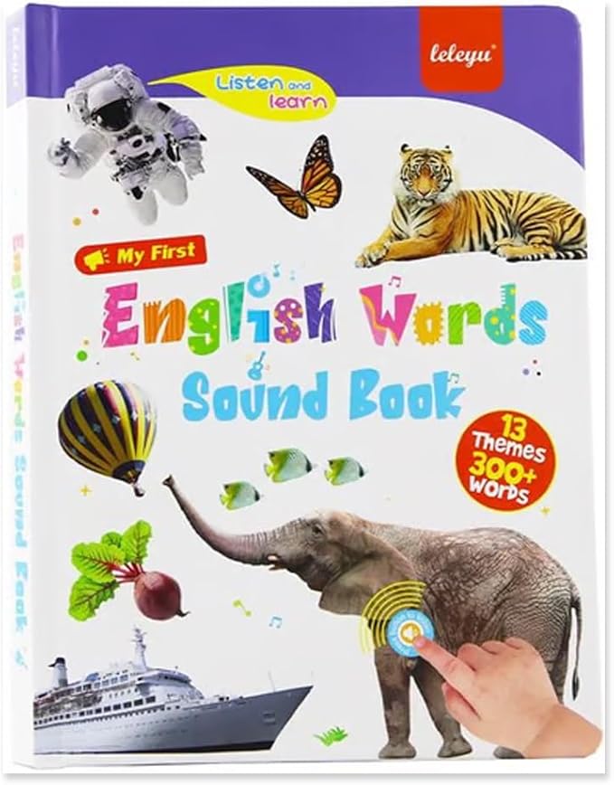 My First English Sound Book – 470+ Words, 21 Themes, Fun Word Learn, Press to Learn Phonics, Juguete Educativo for Educational Language, School Education & Perfect Educational Gift(3-9Y)