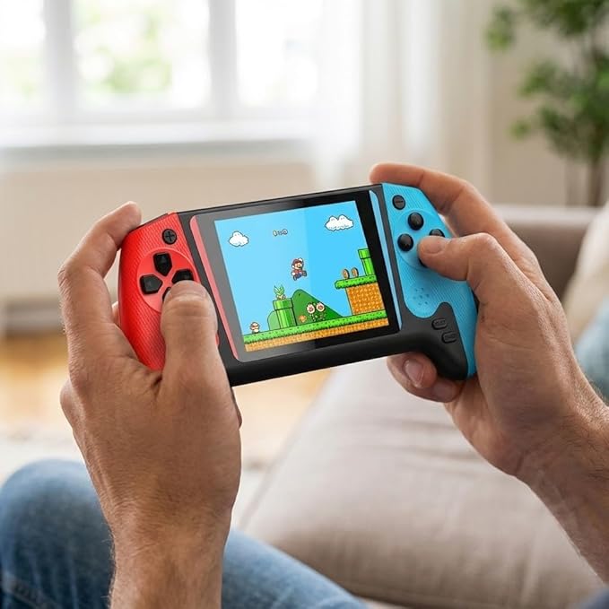 Super Q21 Retro Handheld Game Console with 500 Built-in Classic Games, 3.0" LCD, Rechargeable Battery, TV Output, Portable Mini Gaming System for Kids & Adults, Christmas Best Gifts