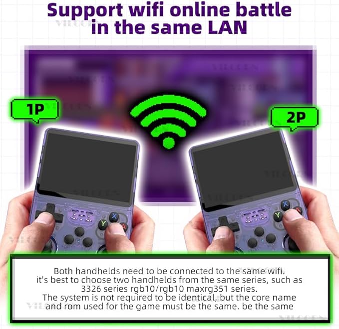 R36S Retro Handheld Gaming Console 3.5 inch IPS Screen Video Game Console Player Built in 22000 Games 128G for 26 Emulator Support Arkos System (Purple)