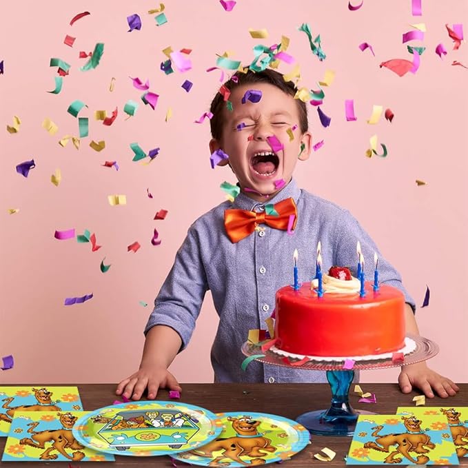 40PACK Scooby Party Supplies include 20 plates, 20 napkins for the Scooby birthday party decoration