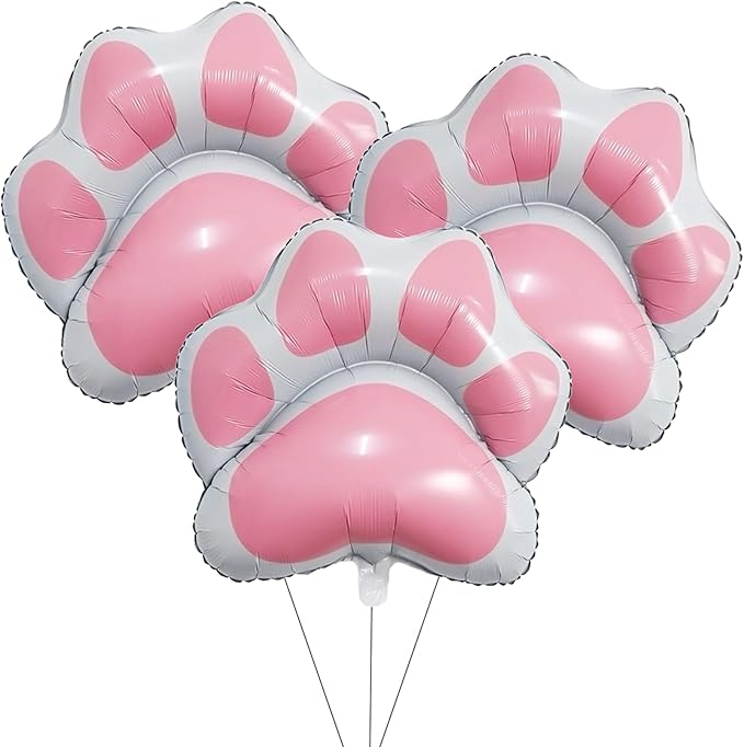 Dog Paw Shaped Foil Balloons Bone Shaped Foil Balloons Dog Party Balloons Decorations for Pets Party Kids Birthday Baby Shower Decorations (pink 3gz)