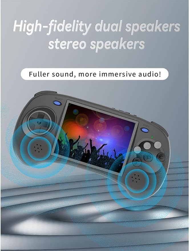 RG ARC D Retro Video Handheld Game Console Linux System RK3566 64Bit Game Player 4’’ IPS Screen 128GB Storage 3500 mAh Battery (Black)