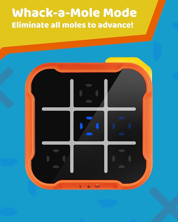 Electronic 4-in-1 Tic Tac Toe Game, Digital Handheld Puzzle Game, Portable Toy Gifts for Educational Family Fun and Road Trips for Kids and Adults