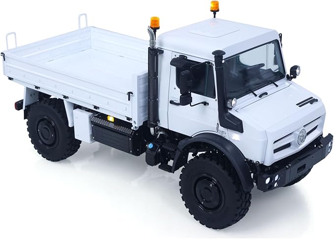 LESU 4 * 4 1/14 RC Off Road Car U4023 Metal Remote Control Crawler ATV Light Truck Mt44023 Model Wheel Hub Reduction Axle Lock Hobby Grade Model for Ages 14+(White)