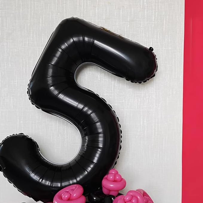 40 Inch Black Number 15 Digital Balloon,Jumbo Mylar Foil Helium Balloon for 15 Balloons for Birthday Party,Wedding Anniversary Party Decorations