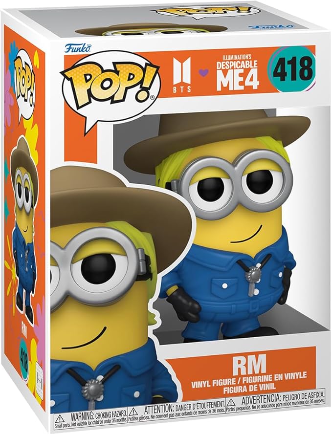 Funko POP! Rocks: Minions X BTS - RM - BTS + Minions - Collectable Vinyl Figure - Gift Idea - Official Merchandise - for Kids & Adults - Movies, Music Fans - Model Figure for Collectors and Display