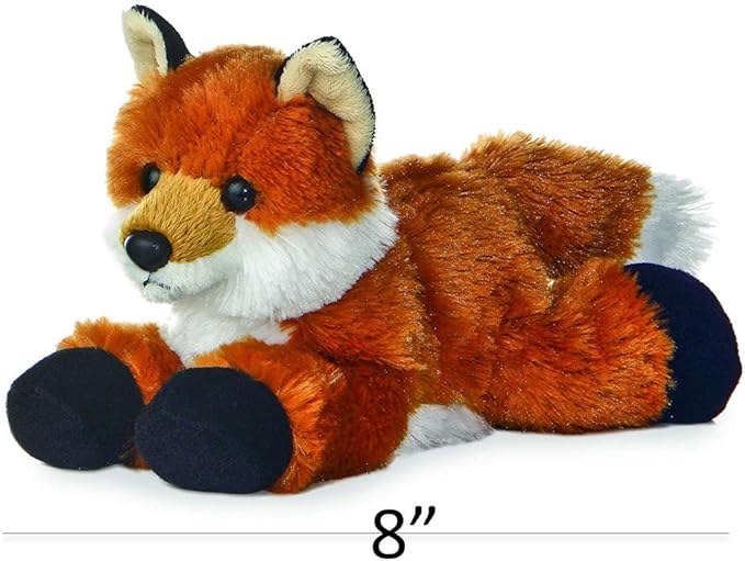 Aurora Mini Flopsi Foxxie 8"" Stuffed Animal & Finger Puppet Storybook – Soft, Cuddly, Unique Orange Fox Plush Toy for All Ages (Fox and Book Set)