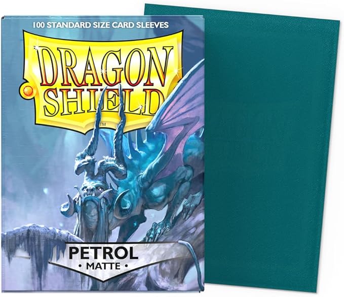 Dragon Shield | Standard Size Card Matte Sleeves | 100 CT - Smooth & Tough Premium TCG Sleeves | Compatible with Pokemon, Flesh & Blood, One Piece & Magic The Gathering | Petrol