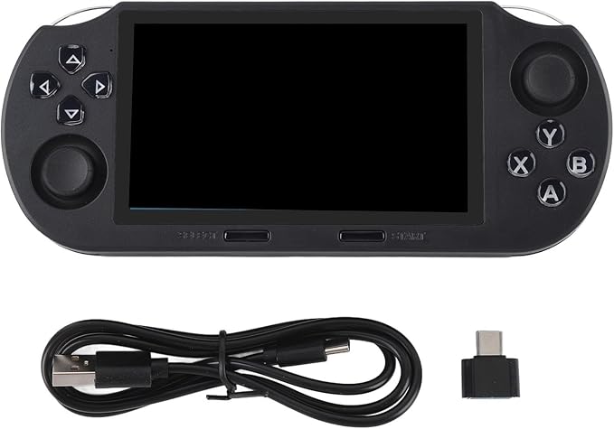 Handheld Video Game Console, 2GB RAM 64GB Memory 4.5 Inch 854x480 Screen 14 Emulators, Dual Rocker, Key Mapping, 2 Player Function, 5-7 Hours Battery Life