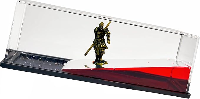 Honsheng Unsinkable Black Myth Wukong Action Figure Fun Toys Enthusiasts Acrylic Paperweight for Car Desk Decorations Liquid Wave Cruise Ship Fluid Drift Bottle Boat in a Box Toys (Gold)